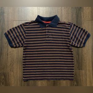 Boy’s GAP Navy Blue Striped Polo Shirt S 5/6